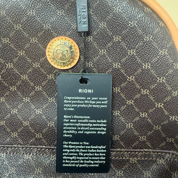 Rioni Signature (Brown) Leather Round Dome Backpack ST- 20286 main image 10